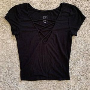 Pacsun Black Low-cut Shirt